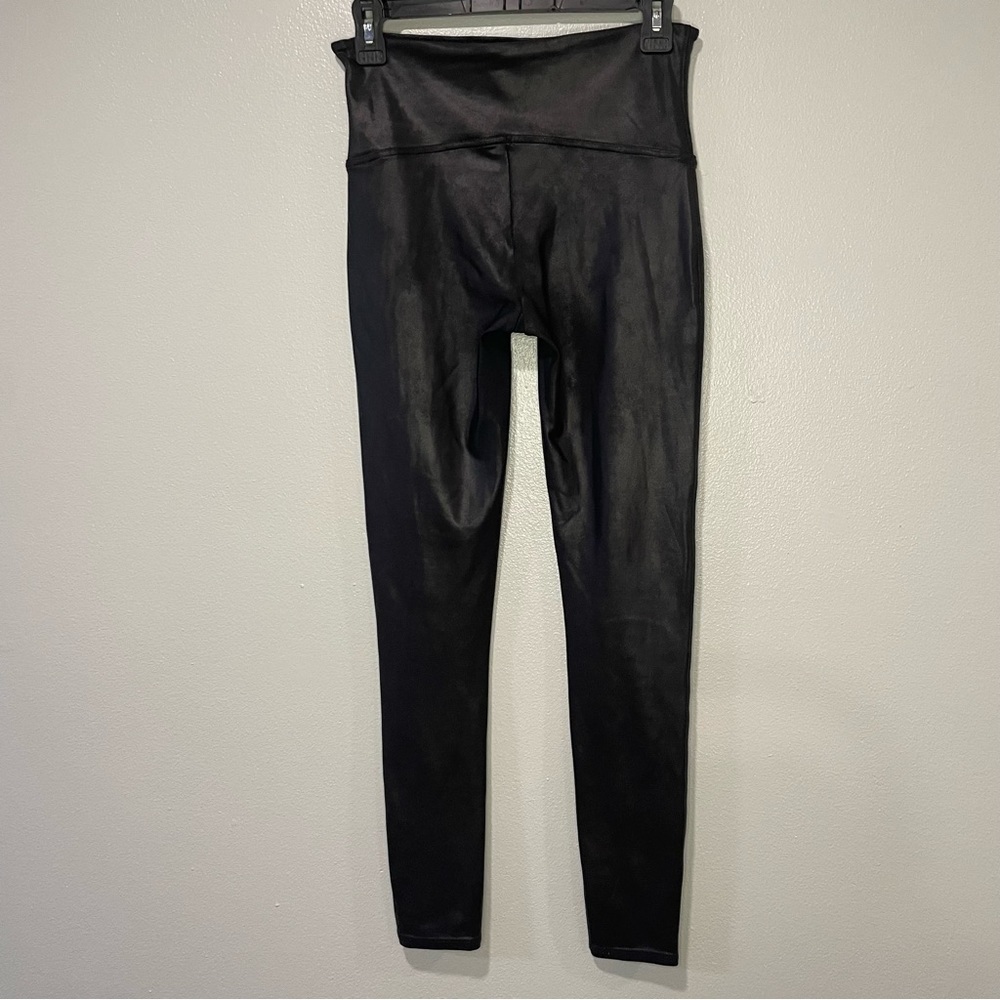SPANX Faux Leather Leggings, Black, Small, Compression Slimming - Picture 5 of 9